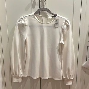 Express Crew Neck Puff Sleeve Top